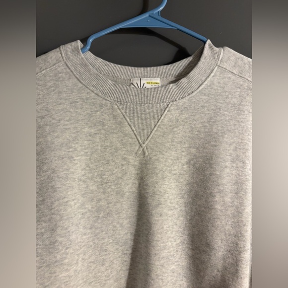 OFFLINE By Aerie Cloud Fleece Oversized Crewneck Sweatshirt Grey XS - Picture 2 of 6